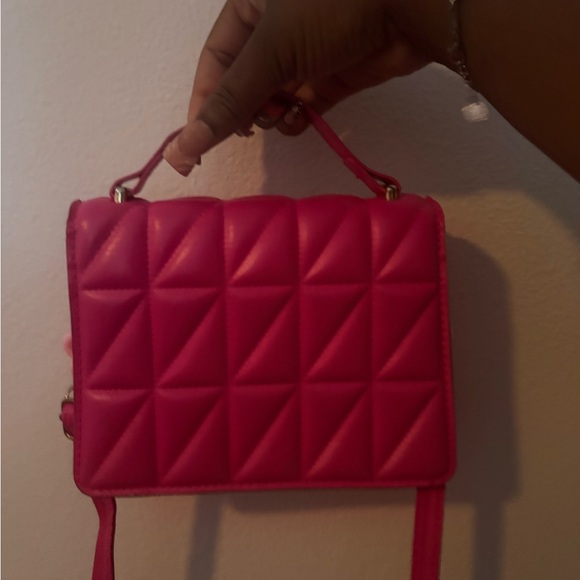 Pink Quilted Chain Handbag - Picture 2 of 3